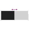 vidaXL Uttrekkbar sidemarkise 160 x 500 cm svart