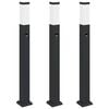 vidaXL Pullertlys med sensor 3 stk 80 cm svart IP44