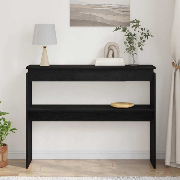 vidaXL Konsollbord Svart Eik 80 x 30 x 102 cm Konstruert tre
