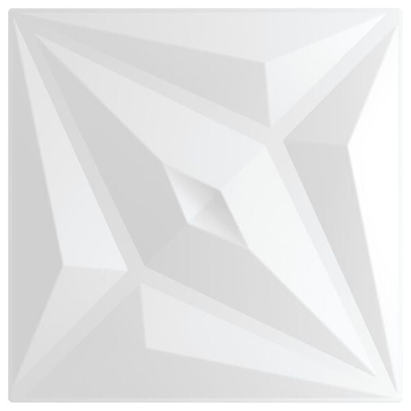 vidaXL Veggpaneler 12 stk hvit 50x50 cm XPS 3 m&sup2; stjerne