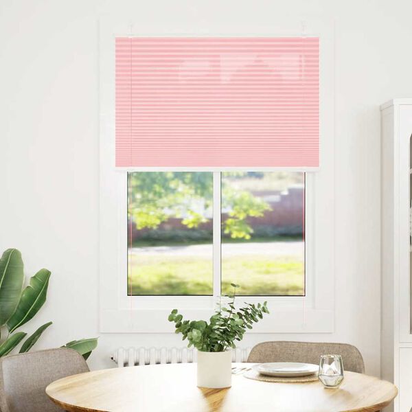vidaXL plisségardin Rosa 90x100 cm Stoff Bredde 89,4 cm Polyester