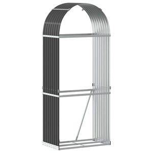 vidaXL Vedholder antrasitt 80x45x190 cm galvanisert st&aring;l