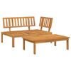 vidaXL Hagesofa paller 2 stk heltre akasie