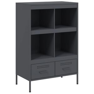 vidaXL Highboard antrasitt 68x39x101,5 cm st&aring;l