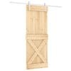 vidaXL Skyved&oslash;r Naturlig og Hvit 80 x 210 cm Massiv Furu Tre