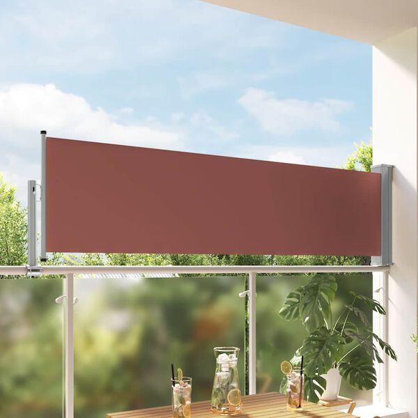 vidaXL Uttrekkbar sidemarkise 80x300 cm brun