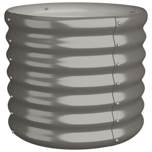 vidaXL Plantekasse galvanisert st&aring;l 40x40x36 cm gr&aring;