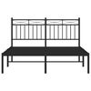 vidaXL Sengeramme i metall med sengegavl svart 140x200 cm