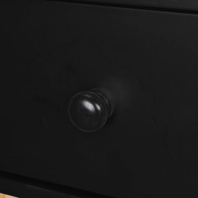 vidaXL Nattbord 2 stk heltre furu 40x30x61 cm svart