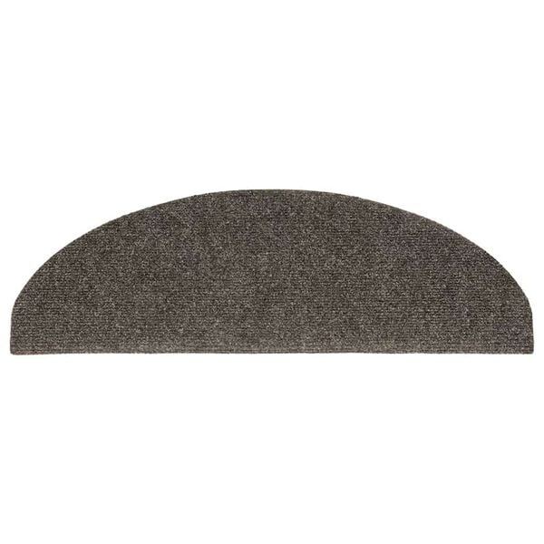 vidaXL Trappematter selvklebende 5 stk 65x21x4 cm antrasitt halvrund stor