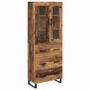 vidaXL H&oslash;yskap 2 stk. Gamle tre 69,5 x 34 x 180 cm Konstruert tre