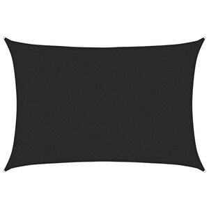 vidaXL Solseil 160 g/m&sup2; svart 2x2,5 m HDPE