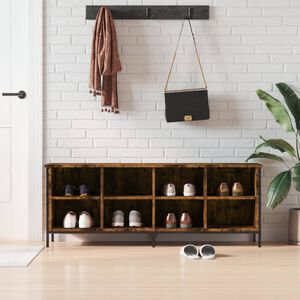 vidaXL Skoskap r&oslash;kt eik 131x35x50 cm konstruert tre