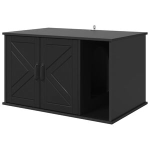 vidaXL Katt Hus Svart 85 x 55 x 50,5 cm Konstruert tre