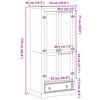 vidaXL Garderobe Corona 76x50x170 cm heltre furu
