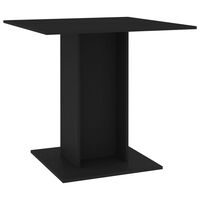 vidaXL Spisebord svart 80x80x75 cm konstruert tre