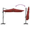 vidaXL Roma parasol Rød 286 x 285 x 270 cm Aluminium og polyester