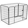 vidaXL Hundegrind kraftig svart 120x80x70 cm st&aring;l
