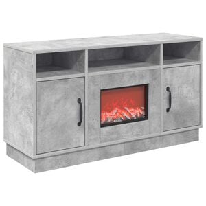 vidaXL Elektrisk peis Betong 100 x 33 x 55 cm Konstruert tre