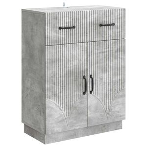 vidaXL Serviesskap Betonggr&aring; 66 x 34,5 x 87 cm Konstruert tre