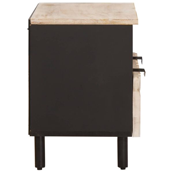 vidaXL TV-skap Hvit Vask Finish 70 x 33,5 x 46 cm Massiv mango tre