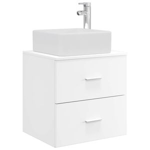 vidaXL Vegghengt vaskeservant Hvit 49,5 x 41 x 63 cm Konstruert tre