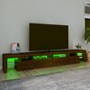 vidaXL TV-benk med LED-lys brun eik 260x36,5x40 cm