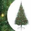 vidaXL Kunstig Forh&aring;ndsopplyst Juletre gr&oslash;nn 210 cm PVC