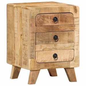 vidaXL Nattbord 37x32x50 cm grovt heltre mangotre