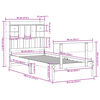 vidaXL Seng med bokhylle uten madrass hvit 90x190 cm heltre furu