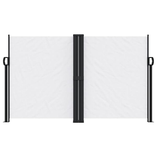vidaXL Uttrekkbar sidemarkise hvit 140x600 cm
