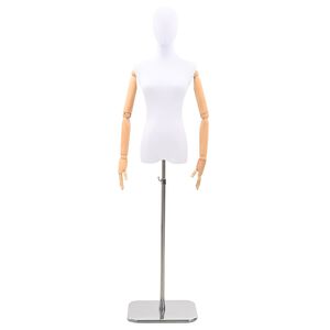 vidaXL Justerbar mannequin 165-213 cm med base Hunn PP Hvit