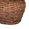 vidaXL Plantekurv med lagring 2 pcs Brun Lacak Rattan