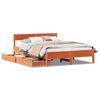 vidaXL Sengeramme uten madrass voksbrun 120x190 cm heltre furu