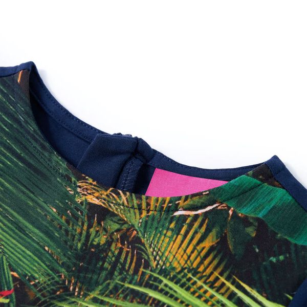 Barnekjole med lange ermer marineblå 92