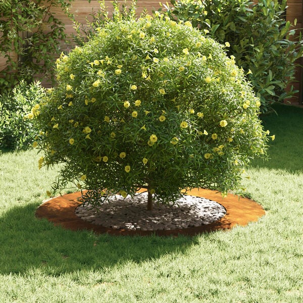 vidaXL passende for Flat Tre Ringer 5 pcs Brun &Oslash;60 / 90 cm Cortenst&aring;l