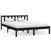 vidaXL Sengeramme svart heltre furu 150x200 cm King Size