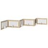 vidaXL Foldbar hundegitter med stativer 6 pcs Sonoma eik 602 cm