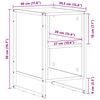 vidaXL Nattbord Kunstnerisk Eik 39.5 x 30 x 50 cm Konstruert tre