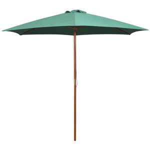 vidaXL Parasoll 270x270 cm trestang gr&oslash;nn