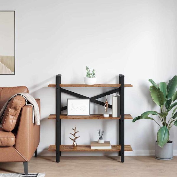 vidaXL Bokhylle Gamle tre 100 x 33,5 x 102 cm Konstruert tre