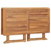 vidaXL Sammenleggbart hagespisebord 120x120x75 cm heltre teak