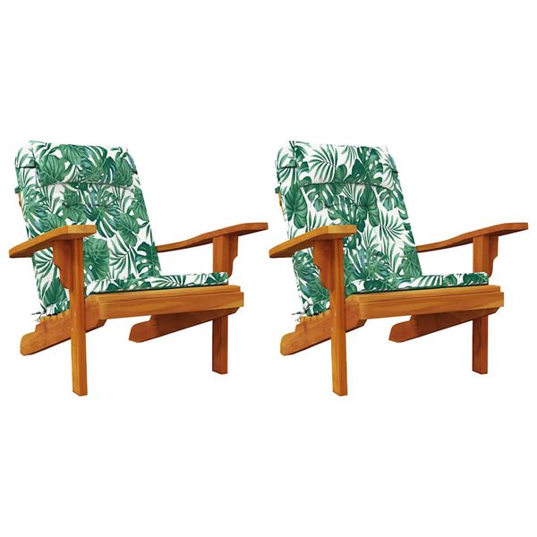 vidaXL Stolpute Blomster 2 pcs grønn 58 x 77 x 4.5 cm Oxford-stoff