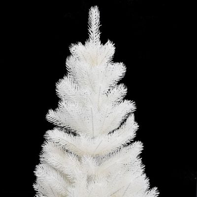vidaXL Forhåndsbelyst kunstig juletre hvit 90 cm