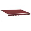 vidaXL Manuell uttrekkbar markise burgunder 350x250 cm