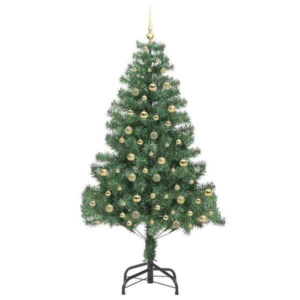 vidaXL Juletre med 300 LED med stativ gr&oslash;nn 210 cm PVC