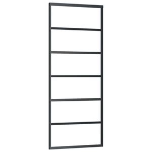 vidaXL Skyved&oslash;r ESG-glass og aluminium 76x205 cm svart