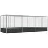 vidaXL Voliere med forlengelse s&oslash;lv 625x207x212 cm st&aring;l