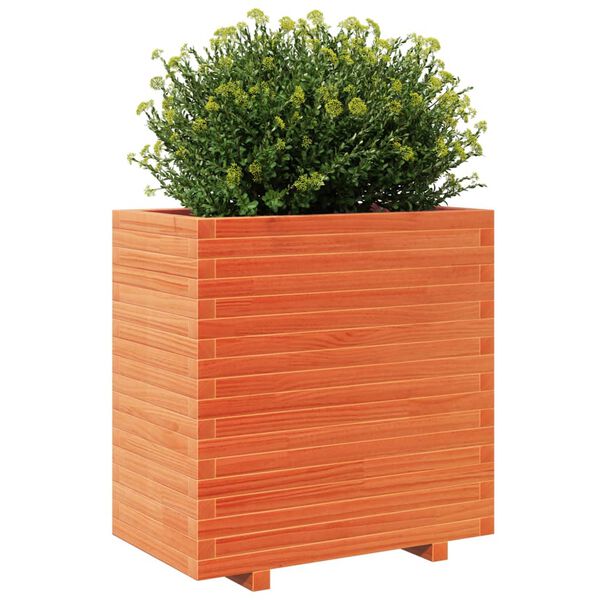 vidaXL Plantekasse voksbrun 70x40x72,5 cm heltre furu