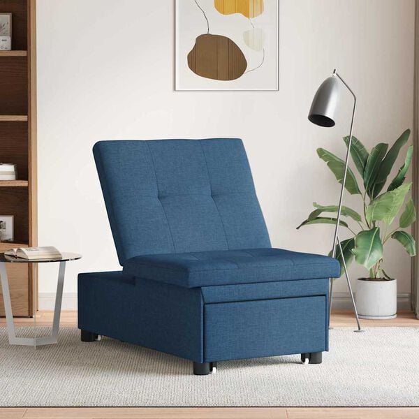 vidaXL Sofa seng Blå 194 x 67 x 37 cm stoff